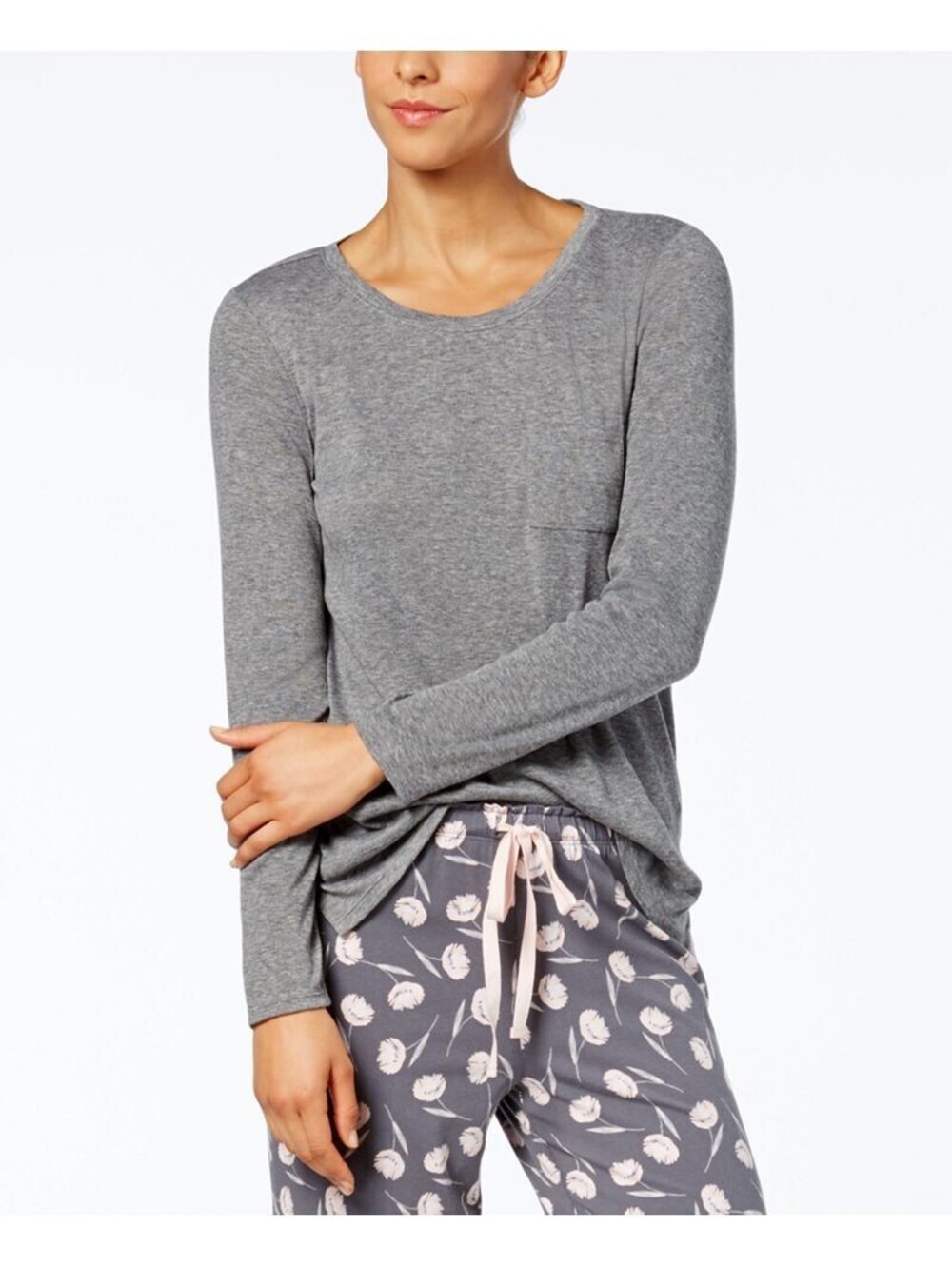 Alfani Womens Scoop Neck Pajama Top Only,1-Piece Size L